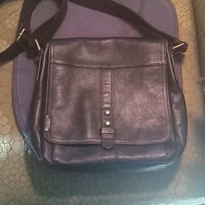 Fossil Crossbody Saddle Bag Black.